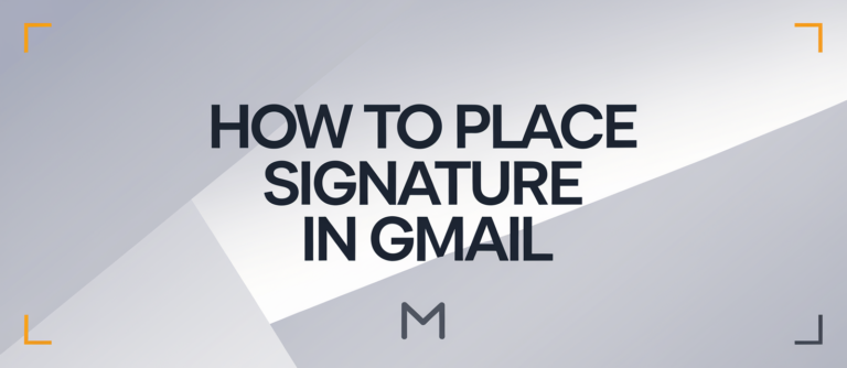 How To Place Signature In Gmail