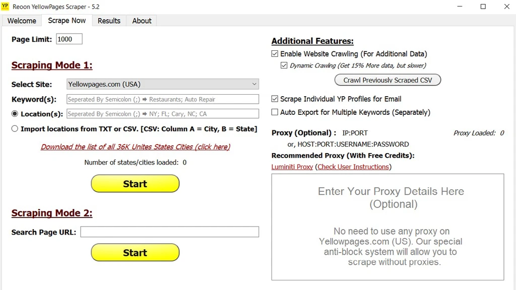 YellowPages Scraper Tool - Extract Data with Ease